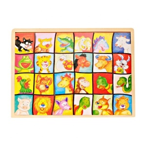 Puzzle din lemn Potriveste imaginile (0096-FA)