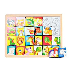 Puzzle din lemn Potriveste imaginile (0096-FA)