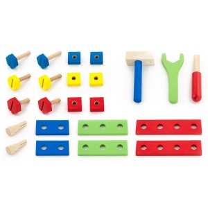 Ladita din lemn cu scule, dimensiune: cutie: 26x13x15 cm – fotografie produs