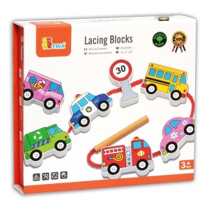Margele de insirat din lemn <br />mijloace de transport (3444-VI)