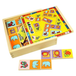 Domino din lemn <br />Animale salbatice (BJ529)