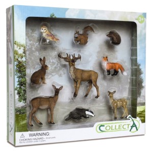 Animale de padure, set 9 figurine, Collecta, dimensiune: intre: 4-11 cm – fotografie produs