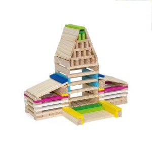 Cuburi creative din lemn 250 buc., dimensiune: cutie: 22x22x22 cm – fotografie produs