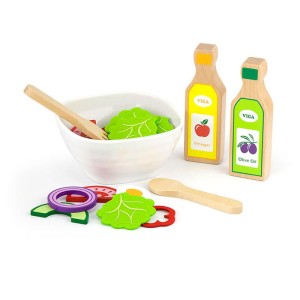 Salata cu 36 piese set jucarie din lemn, dimensiune: cutie: 42x25x7 cm – fotografie produs