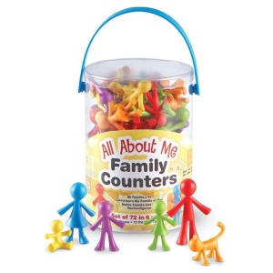 Set figurine de sortat si numarat <br />Familia mea (72 piese) (LER3372)