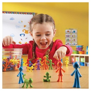 Set figurine de sortat si numarat Familia mea (72 piese) (LER3372)