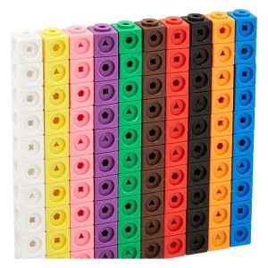 Mathlink, cuburi conectabile 100 piese, culoare: Multicolor, dimensiune: un cub: 2x2x2 cm – fotografie produs