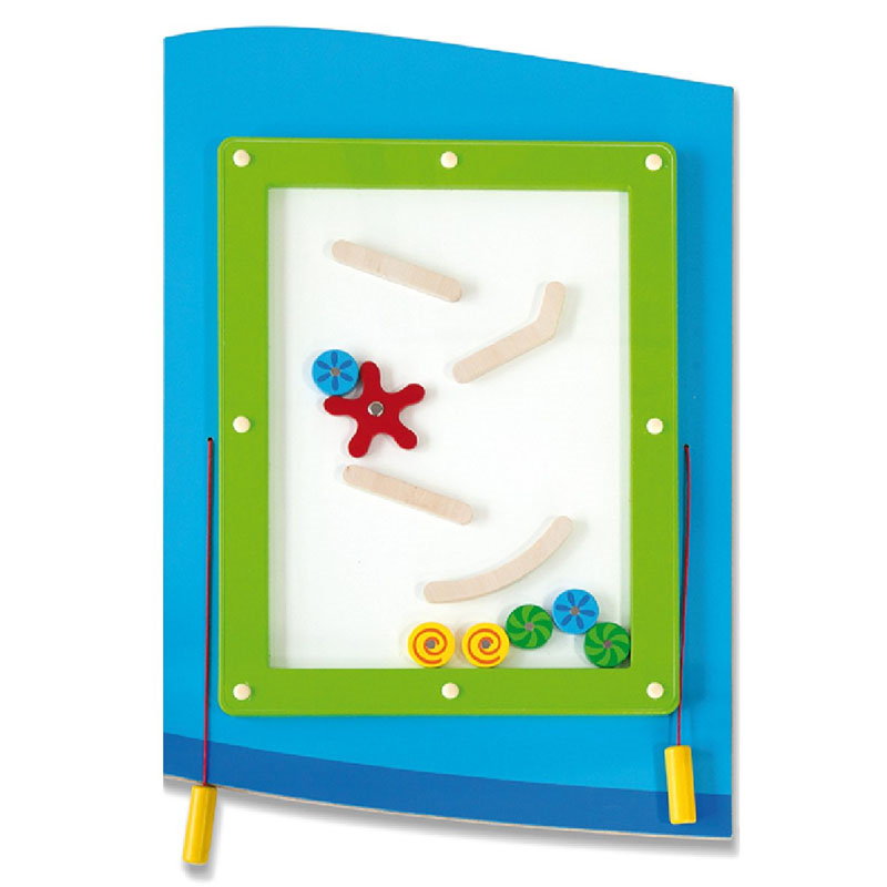 Jucarie de perete multifunctional XXL, Avion, 180 cm – Viga Toys Jucarie de perete multifunctional XXL, Avion, 180 cm, culoare: Multicolor, dimensiune: 180x66x5 cm – fotografie produs