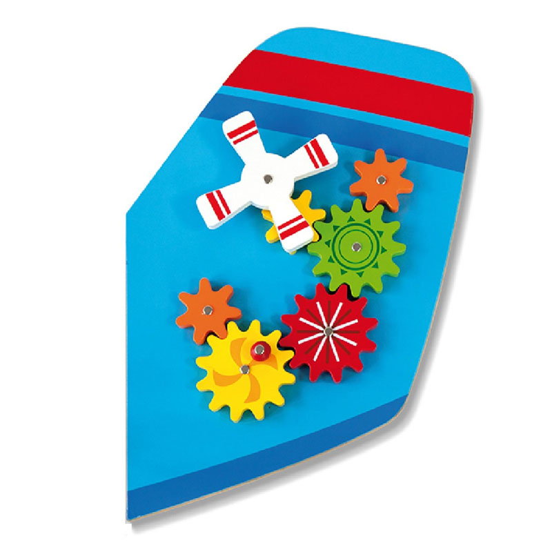 Jucarie de perete multifunctional XXL, Avion, 180 cm – Viga Toys Jucarie de perete multifunctional XXL, Avion, 180 cm, culoare: Multicolor, dimensiune: 180x66x5 cm – fotografie produs