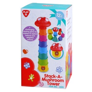 Cesti colorate de stivuit, Playgo, dimensiune: cutie: 12x12x24 cm – fotografie produs