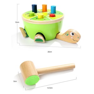Joc de ciocanit, Testoasa simpatica, culoare: Multicolor, dimensiune: 27x20x14 cm – fotografie produs