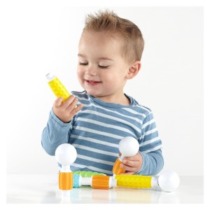 Grippies Builders, set magnetic senzorial, 20 piese, culoare: Multicolor, dimensiune: cutie: 21x21x31 cm – fotografie produs