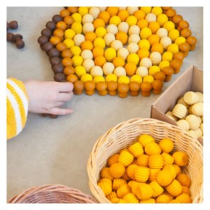 Mandala Honeycombs 36 piese, Grapat, culoare: Galben, dimensiune: cutie: 16x5x11 cm – fotografie produs