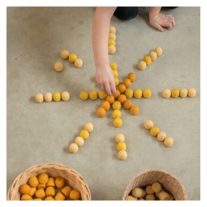 Mandala Honeycombs 36 piese, Grapat, culoare: Galben, dimensiune: cutie: 16x5x11 cm – fotografie produs