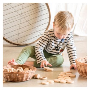 Nins rings & coins natur, Grapat, culoare: Natur, dimensiune: omulet: 6 cm – fotografie produs