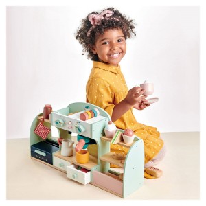 Birds Nest Café cu 40 de accesorii, Tender Leaf Toys, culoare: Multicolor, dimensiune: 50x27x13 cm – fotografie produs
