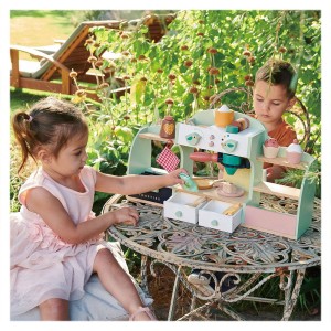 Birds Nest Café cu 40 de accesorii, Tender Leaf Toys, culoare: Multicolor, dimensiune: 50x27x13 cm – fotografie produs