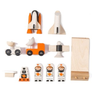 Nava Spatiala set premium din lemn, Tender Leaf Toys, culoare: Multicolor, dimensiune: 39x27x48 cm – fotografie produs