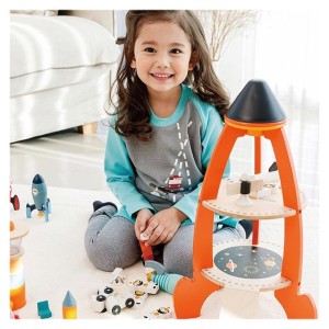 Nava Spatiala set premium din lemn, Tender Leaf Toys, culoare: Multicolor, dimensiune: 39x27x48 cm – fotografie produs