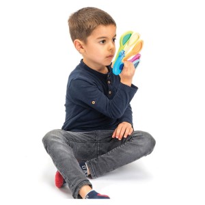 Paunul colorat cu ferestre acrilice, culoare: Multicolor, dimensiune: 19x4x10 cm – fotografie produs