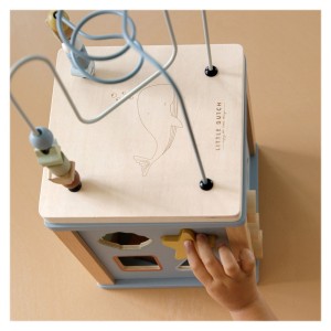 Centru de activitati pentru bebe, Ocean Blue, Little Dutch, culoare: Multicolor, dimensiune: cutie: 23x22x22 cm – fotografie produs