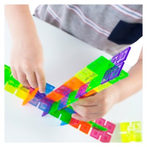 Interlox, patrate interconectabile, 96 piese, Guidecraft, culoare: Multicolor, dimensiune: latura: 5 cm – fotografie produs