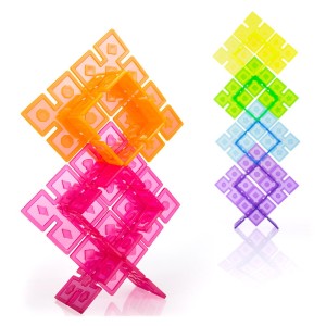 Interlox, patrate interconectabile, 96 piese, Guidecraft, culoare: Multicolor, dimensiune: latura: 5 cm – fotografie produs