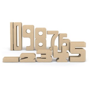 SumBlox Individual – cifra 3, culoare: Natur, dimensiune: 6x5x3 cm – fotografie produs