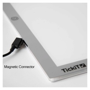 Panou luminos LED, dimensiune A3, TickiT, culoare: Alb, dimensiune: 46x34x1 cm – fotografie produs