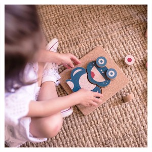 Puzzle 3D Broscuta, jucarie din pluta, Elou Cork, culoare: Multicolor, dimensiune: 19x22x4 cm – fotografie produs