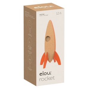 Racheta, jucarie din pluta, Elou Cork, culoare: Multicolor, dimensiune: 19x9x9 cm – fotografie produs