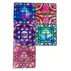 Magna-Tiles Luminary, vitralii mari, culoare: Multicolor, dimensiune: cutie: 17x7x16 cm – fotografie produs