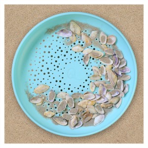 Disc frisbee si sita pentru nisip, Quut Toys, culoare: Albastru, dimensiune: 25x25x7 cm – fotografie produs