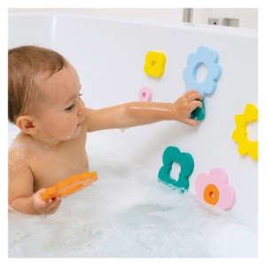 Puzzle de baie, Flower power, Quut Toys, culoare: Multicolor, dimensiune: cutie: 19x2x24 cm – fotografie produs