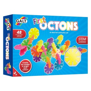 Set de construit, First Octons, culori neon, 48 piese