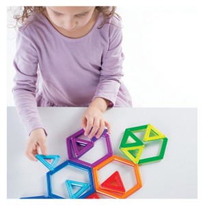 PowerClix Frames, set magnetic, 74 piese, Guidecraft, culoare: Multicolor, dimensiune: 45x7x33 cm – fotografie produs