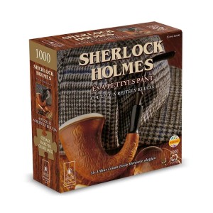 Sherlock Holmes és a pettyes pánt puzzle rejtéllyel, 1000 db, culoare: Multicolor, dimensiune: 37x27x6 cm – fotografie produs