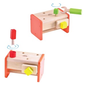 Ladita cu scule din lemn, Wonderworld, culoare: Multicolor, dimensiune: 19x12x12 cm – fotografie produs