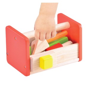 Ladita cu scule din lemn, Wonderworld, culoare: Multicolor, dimensiune: 19x12x12 cm – fotografie produs