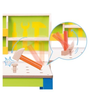 Banc de lucru cu scule, Wonderworld, culoare: Multicolor, dimensiune: 34x41x76 cm – fotografie produs