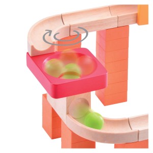 Traseu cu bile din lemn Spin & Swirl, culoare: Multicolor, dimensiune: 36x9x31 cm – fotografie produs