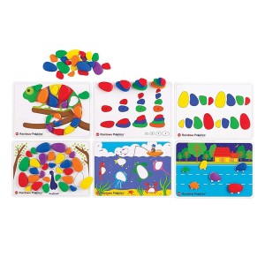 Rainbow Pebbles, pietricele cu carduri de activitati, culoare: Multicolor, dimensiune: cutie: 32x4x23 cm – fotografie produs