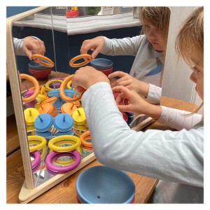 Oglinda cu reflexie in 4 directii, TickiT, culoare: Natur, dimensiune: 37x7x36 cm – fotografie produs