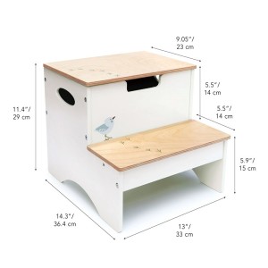 Inaltator din lemn cu spatiu de depozitare, Tender Leaf Toys, culoare: Multicolor, dimensiune: 33x36x29 cm – fotografie produs