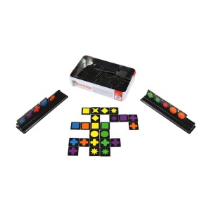 Qwirkle Travel, in cutie metalica, culoare: Multicolor, dimensiune: 11x18x4 cm – fotografie produs