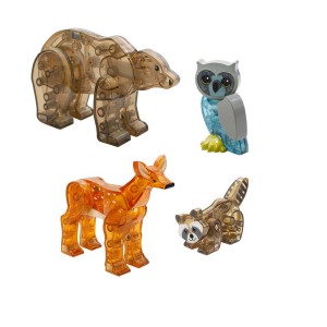 MAGNA-TILES Forest Animals, set magnetic, culoare: Multicolor, dimensiune: cutie: 32x31x6 cm – fotografie produs