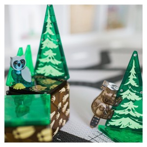 MAGNA-TILES Forest Animals, set magnetic, culoare: Multicolor, dimensiune: cutie: 32x31x6 cm – fotografie produs