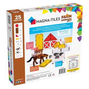 MAGNA-TILES Farm Animals, set magnetic, culoare: Multicolor, dimensiune: cutie: 32x31x6 cm – fotografie produs