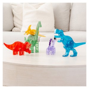 MAGNA-TILES Dinos, set 5 figurine magnetice, culoare: Multicolor, dimensiune: 36x6x30 cm – fotografie produs