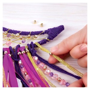 Dreamcatcher cu luminite DIY, 130 piese, culoare: Multicolor, dimensiune: 29x27x5 cm – fotografie produs